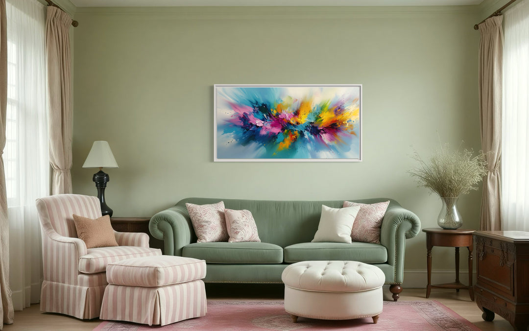 Colorful Abstract Multicolored Bright Living Room Wall Art