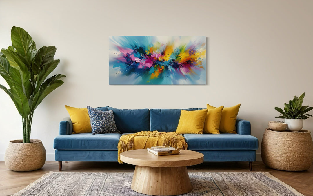 Colorful Abstract Multicolored Bright Living Room Wall Art