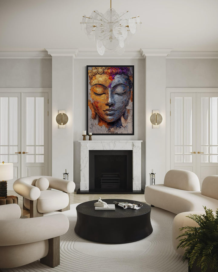 Colorful Buddha Portrait Wall Art