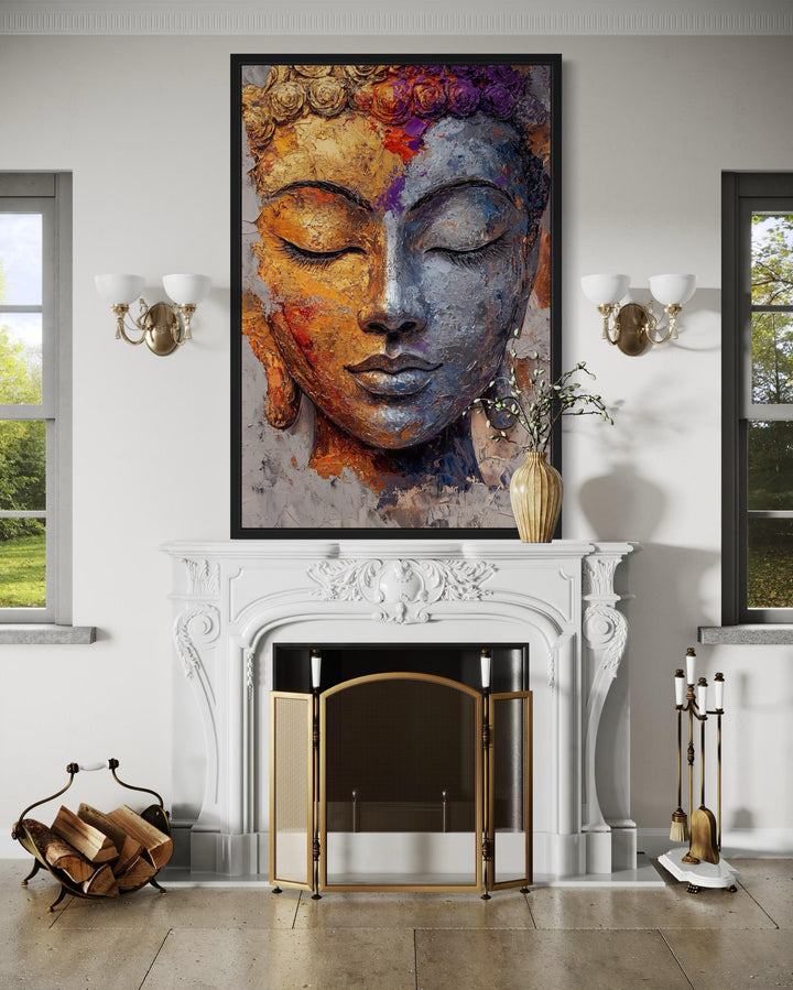 Colorful Buddha Portrait Wall Art