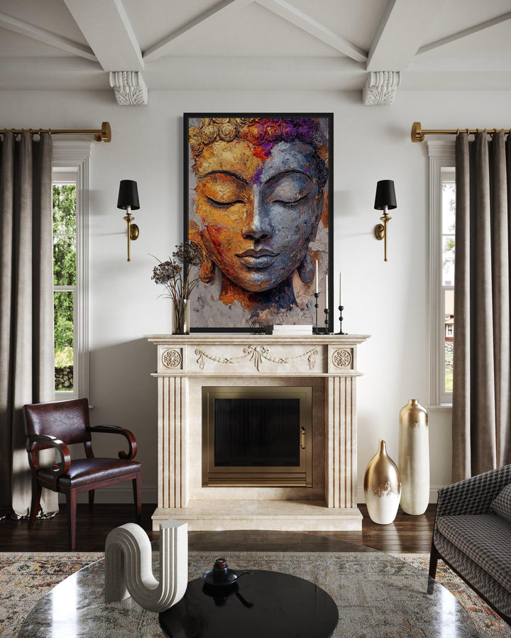 Colorful Buddha Portrait Wall Art