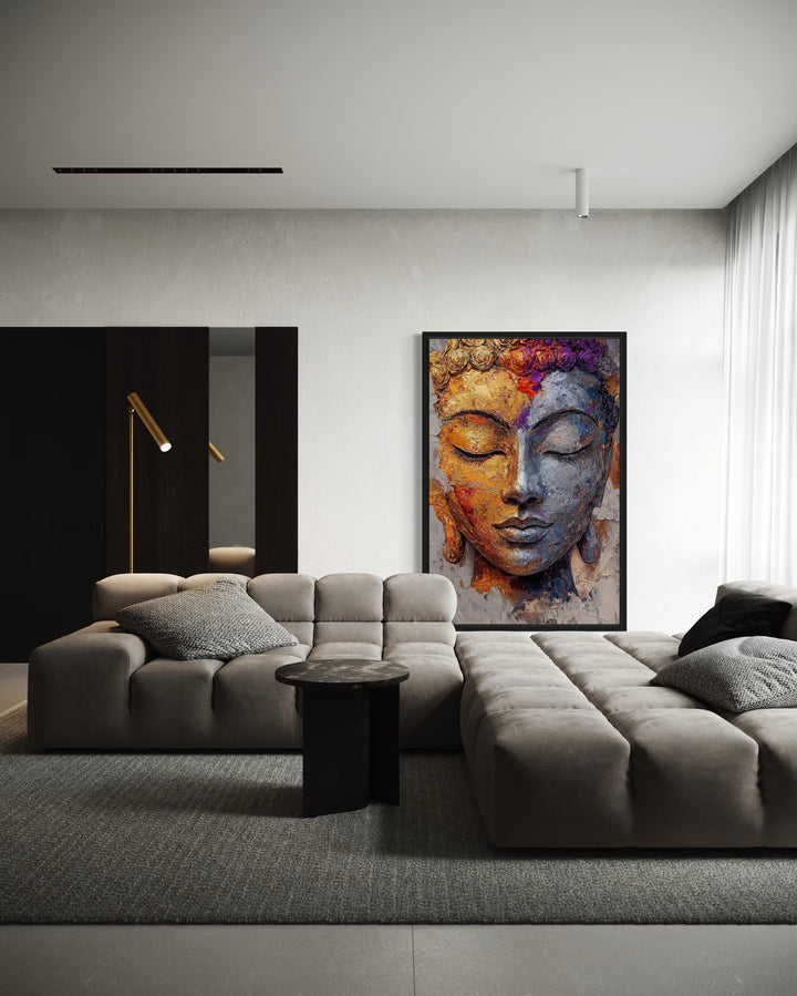 Colorful Buddha Portrait Wall Art