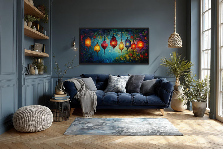 Colorful Lanterns Canvas Wall Art