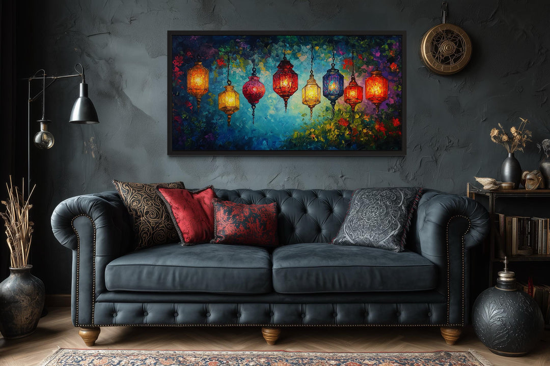Colorful Lanterns Canvas Wall Art