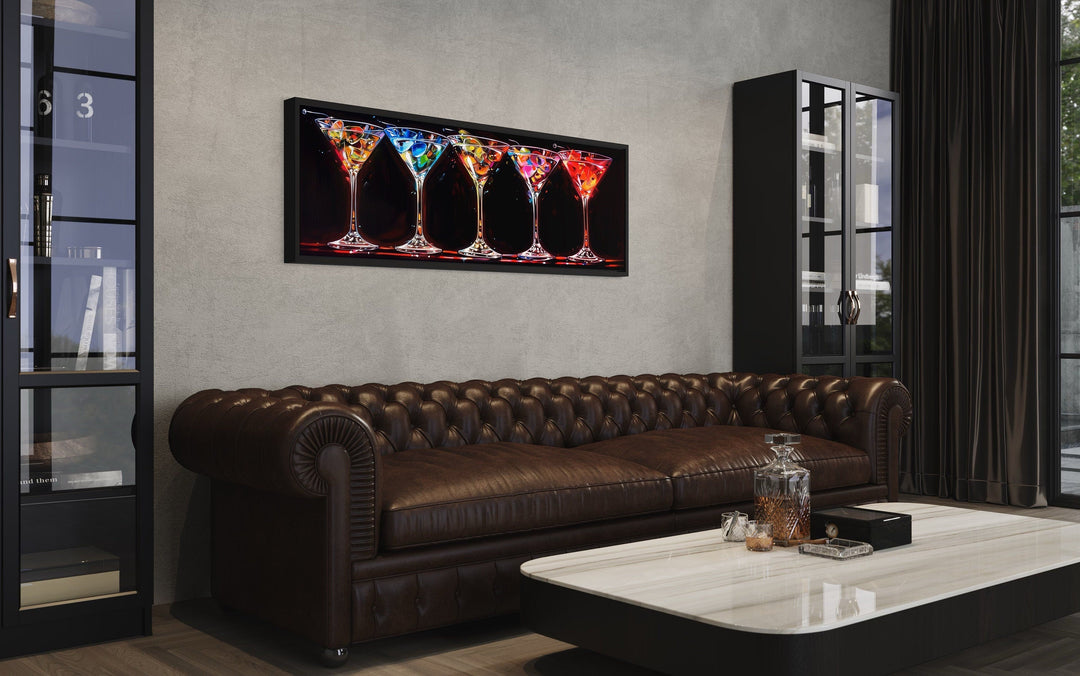 Colorful Martini Glasses Bar Or Dining Room Wall Art