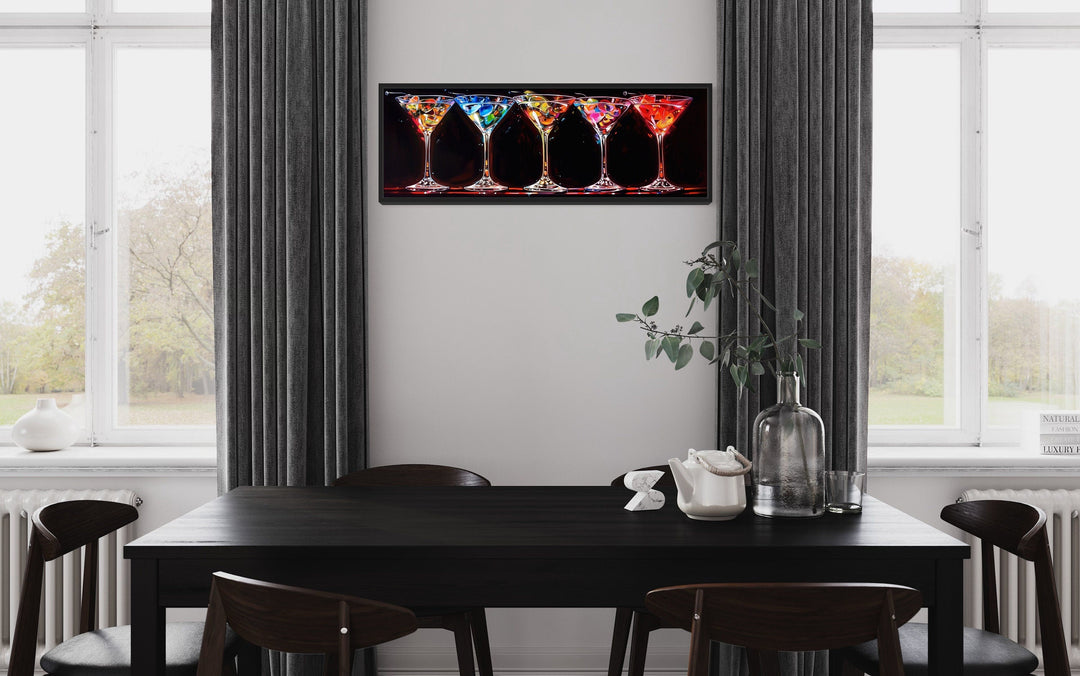 Colorful Martini Glasses Bar Or Dining Room Wall Art