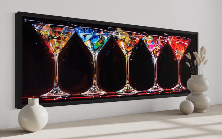 Colorful Martini Glasses Bar Or Dining Room Wall Art