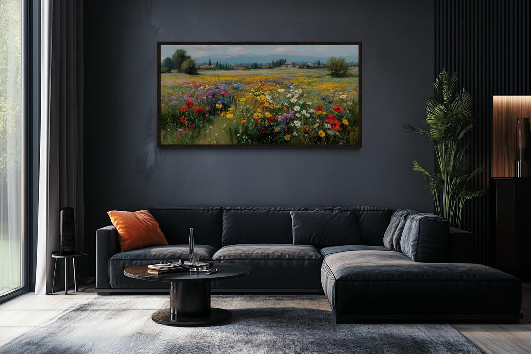 Colorful Summer Wildflower Field Meadow Landscape Wall Art