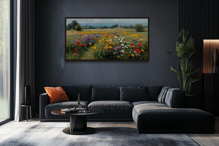 Colorful Summer Wildflower Field Meadow Landscape Wall Art