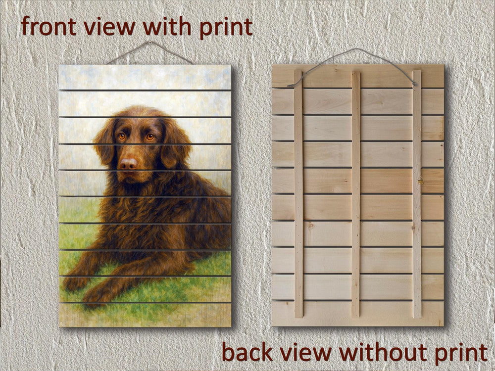 Custom Dog Portrait Printed On Wood