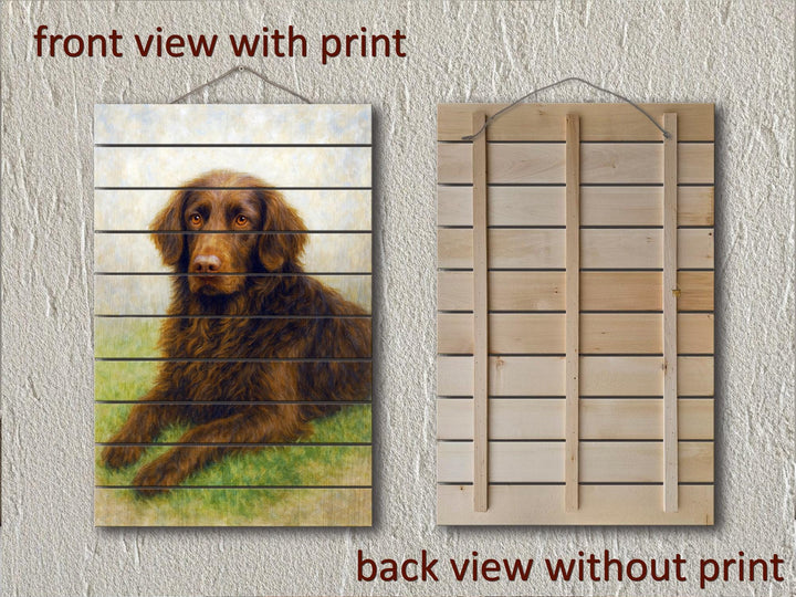 Custom Dog Portrait Printed On Wood