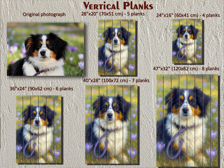 Custom Dog Portrait Printed On Wood