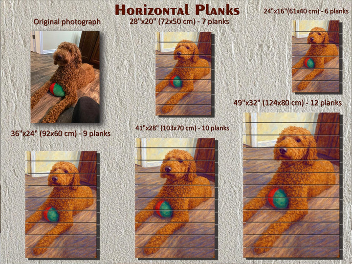 Custom Dog Portrait Printed On Wood