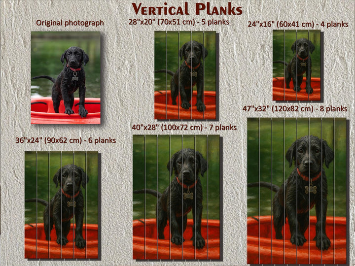 Custom Dog Portrait Printed On Wood