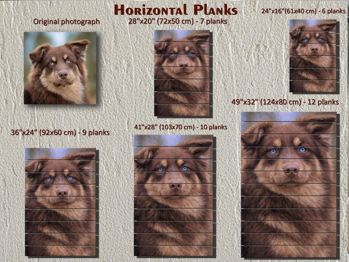 Custom Dog Portrait Printed On Wood