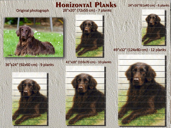 Custom Dog Portrait Printed On Wood