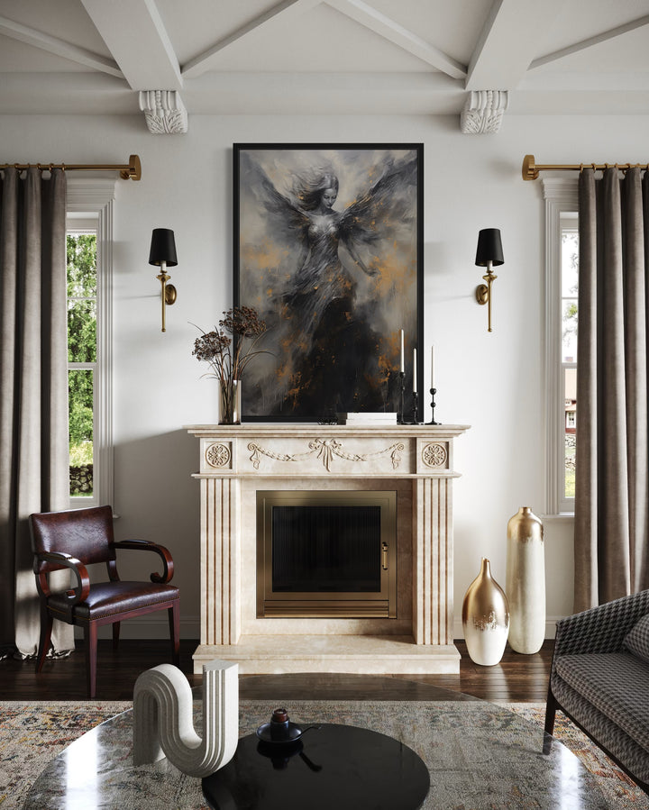 Dark Angel Framed Canvas Wall Art