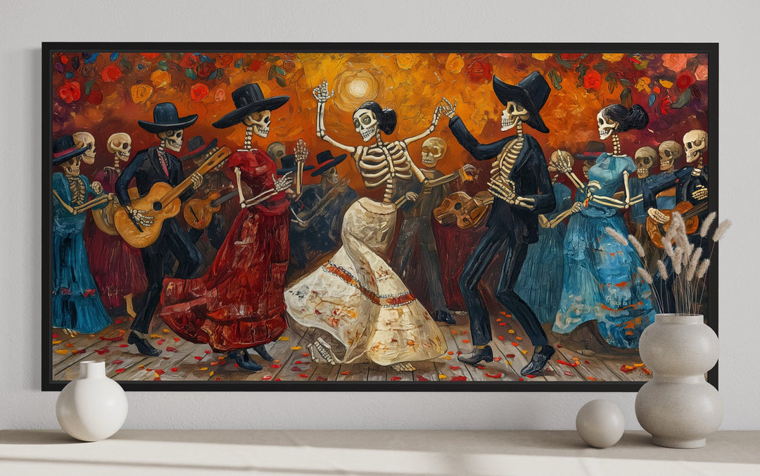 Day of The Dead - Dia De Los Muertos Celebration Traditional Mexican Wall Art