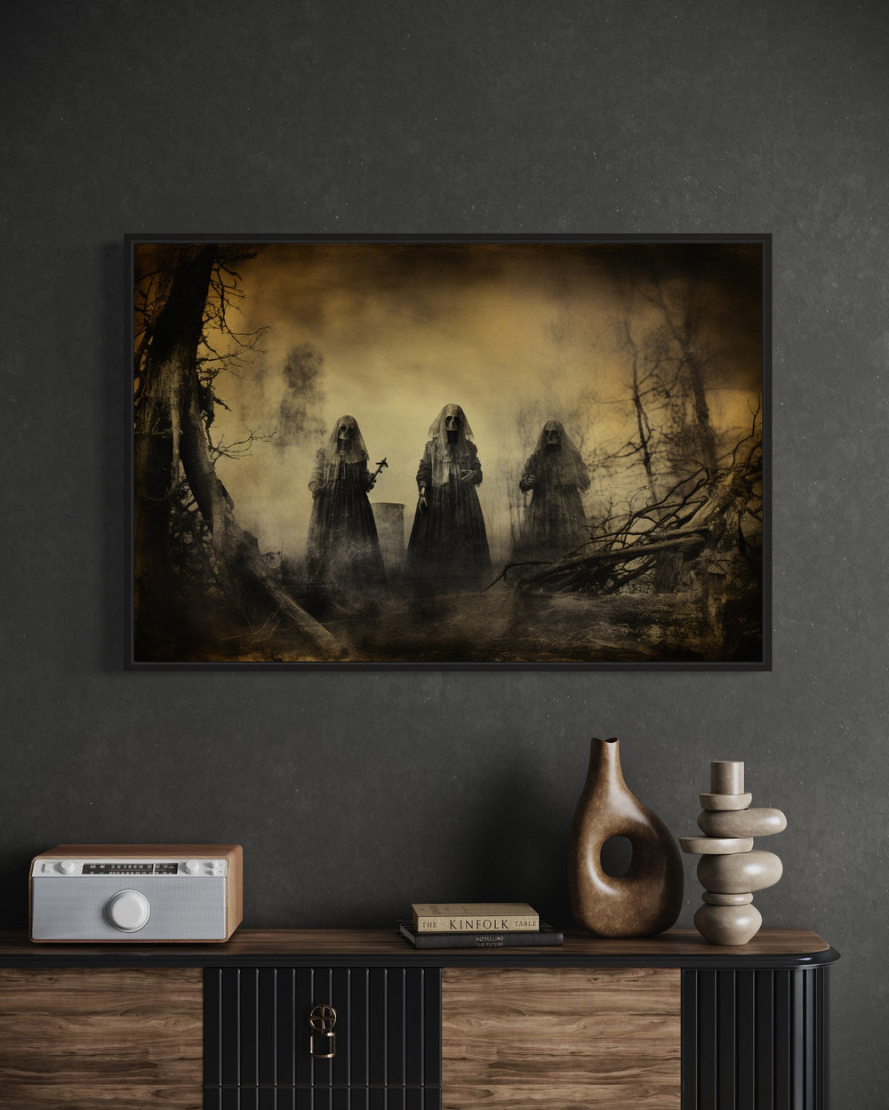 Dead Rising From The Graves Realistic Antique Photograph Wall Art