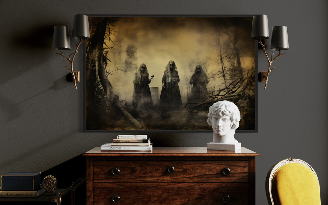 Dead Rising From The Graves Realistic Antique Photograph Wall Art