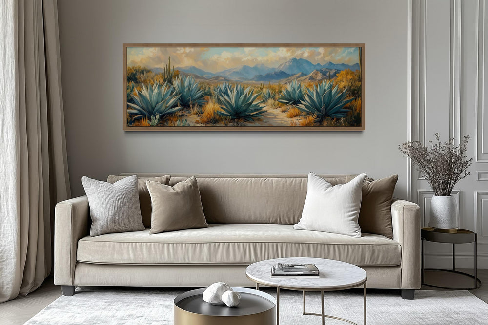 Desert Agave Long Horizontal Southwestern Wall Decor