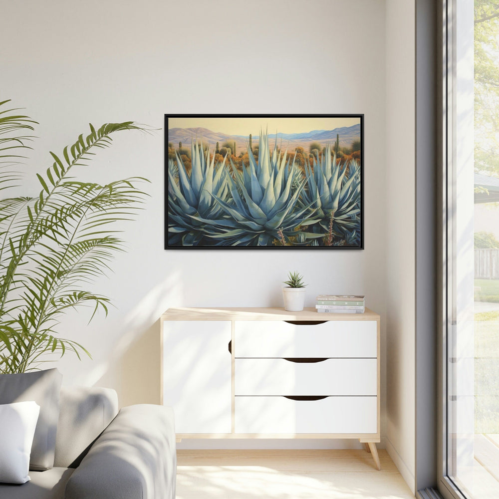 Desert Agave Mexican Framed Canvas Wall Art