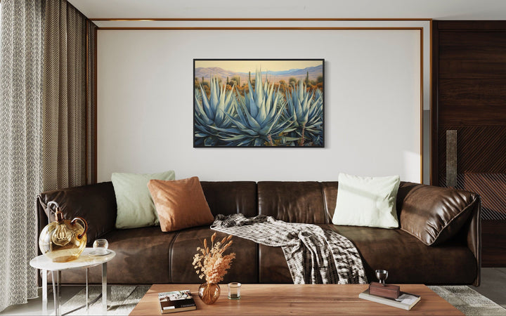 Desert Agave Mexican Framed Canvas Wall Art