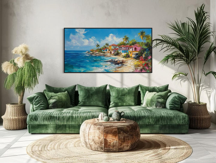 Dominican Republic Beach Painting Canvas Wall Art