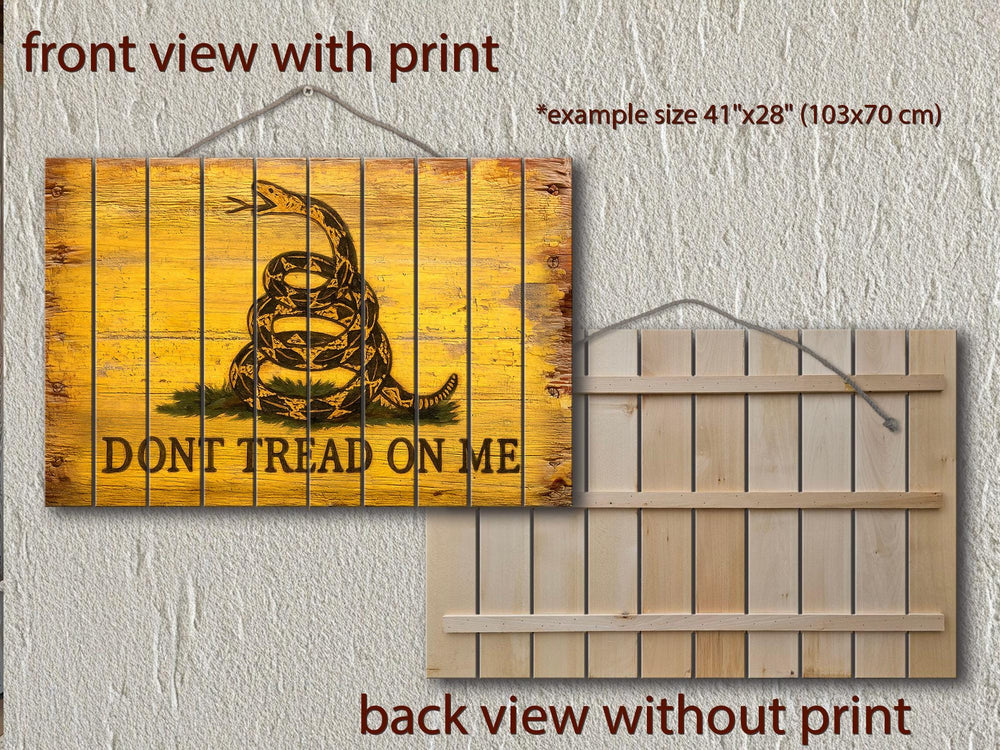 Don't Tread On Me Distressed Yellow Gadsden Flag Wall Art