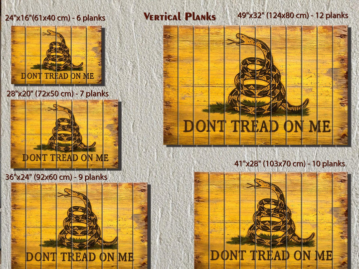 Don't Tread On Me Distressed Yellow Gadsden Flag Wall Art