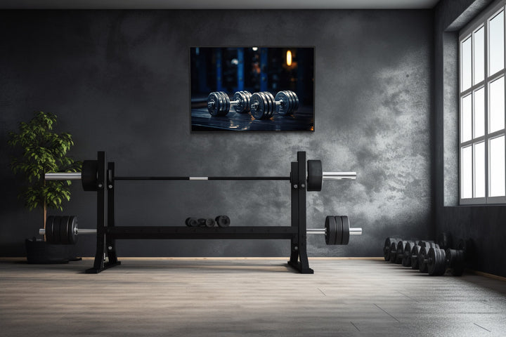 Dumbbells Painting Motivational Home Gym Decor