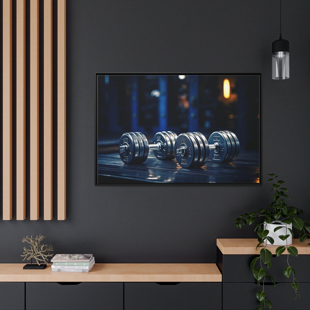 Dumbbells Painting Motivational Home Gym Decor