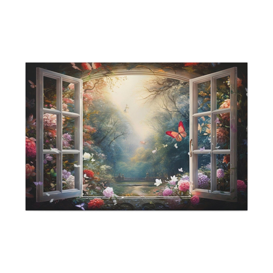 Enchanted Forest View From Open Window Wall Art