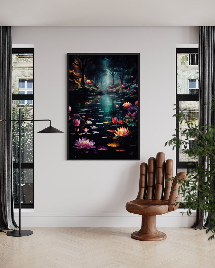 Enchanted Forest With Mystical Framed Canvas Wall Art