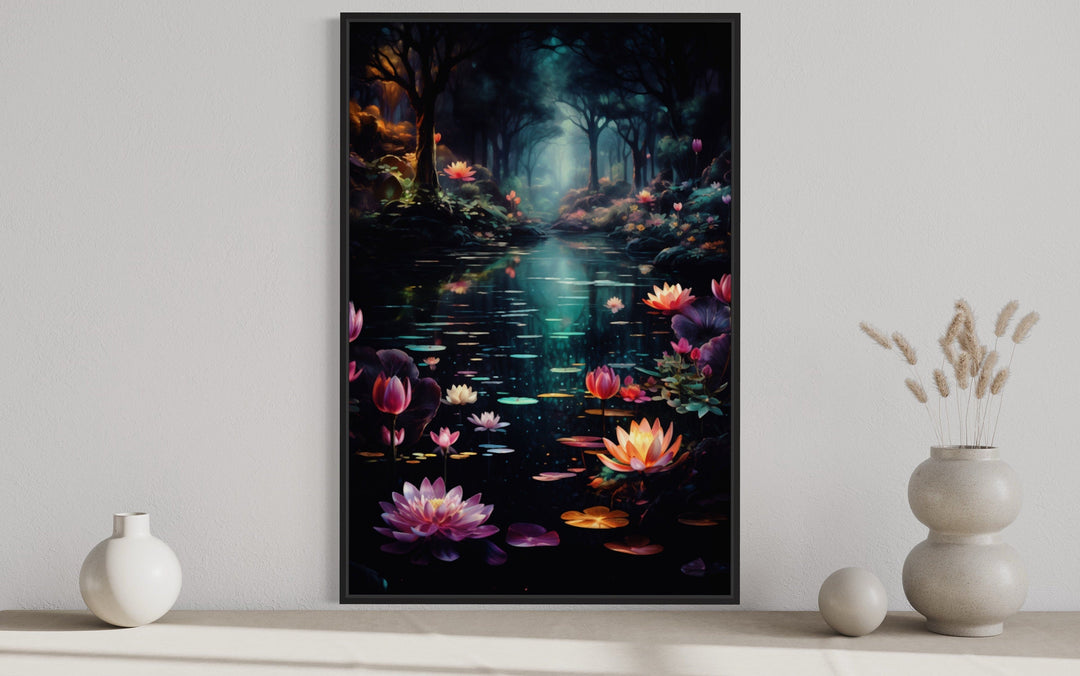 Enchanted Forest With Mystical Framed Canvas Wall Art