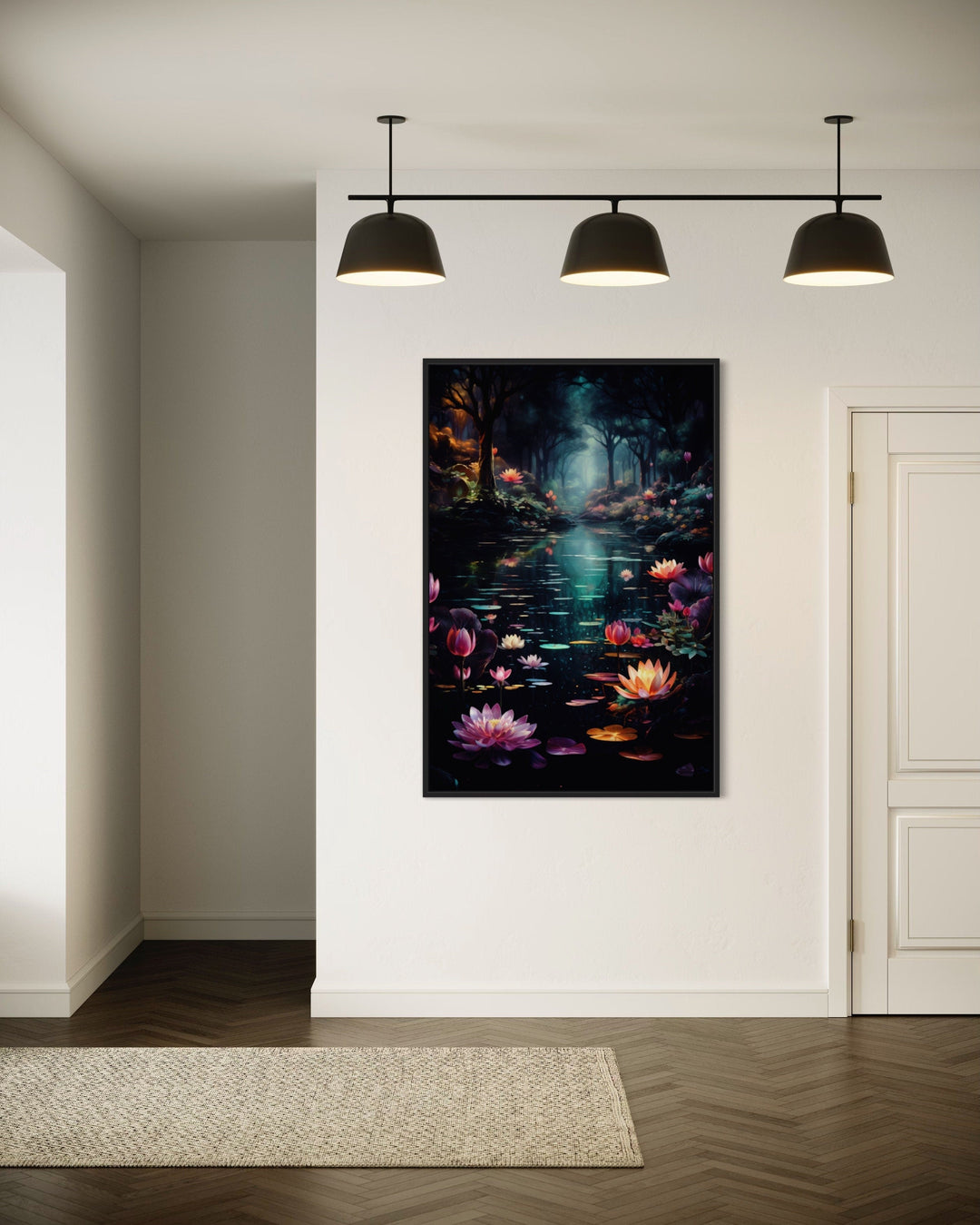 Enchanted Forest With Mystical Framed Canvas Wall Art