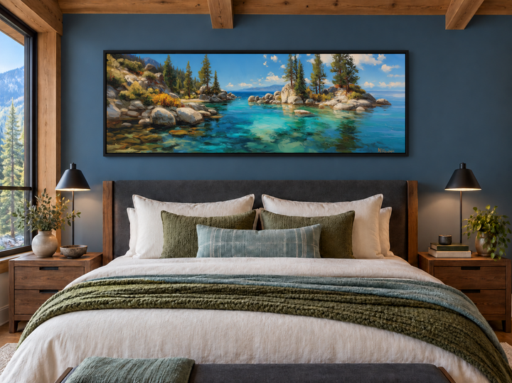 Lake Tahoe Long Horizontal Canvas Wall Art