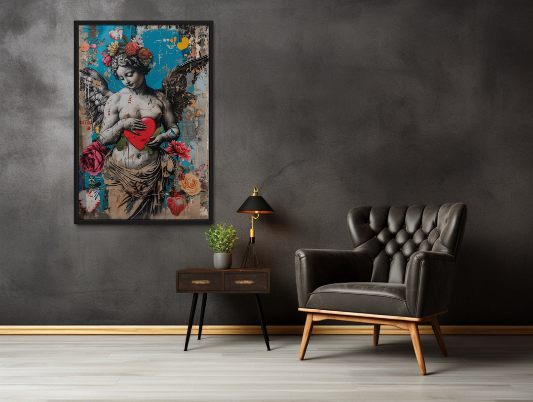 Fallen Angel Graffiti Modern Wall Art Man Cave Wall Decor