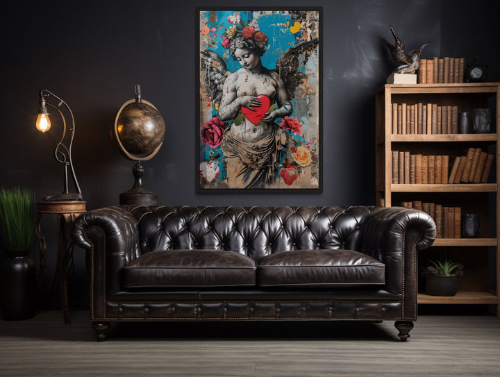 Fallen Angel Graffiti Modern Wall Art Man Cave Wall Decor