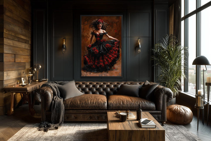 Flamenco Dancer Framed Canvas Wall Art
