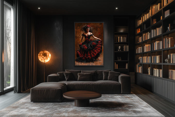 Flamenco Dancer Framed Canvas Wall Art