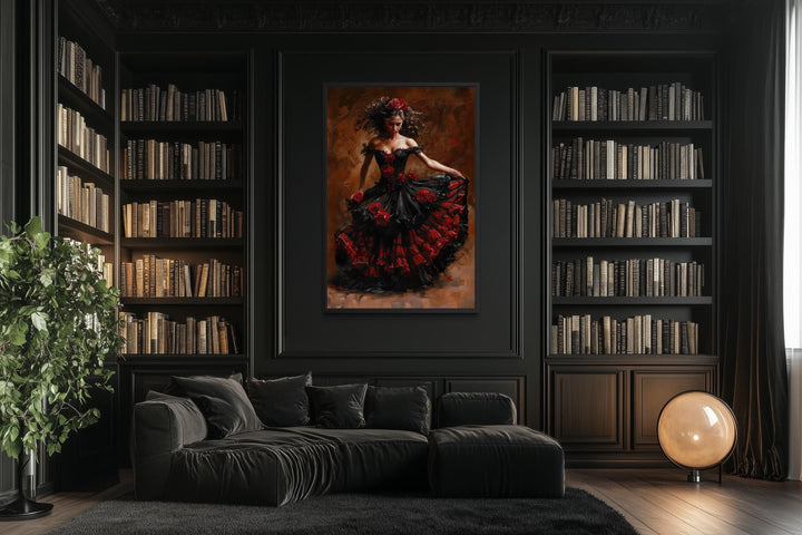 Flamenco Dancer Framed Canvas Wall Art
