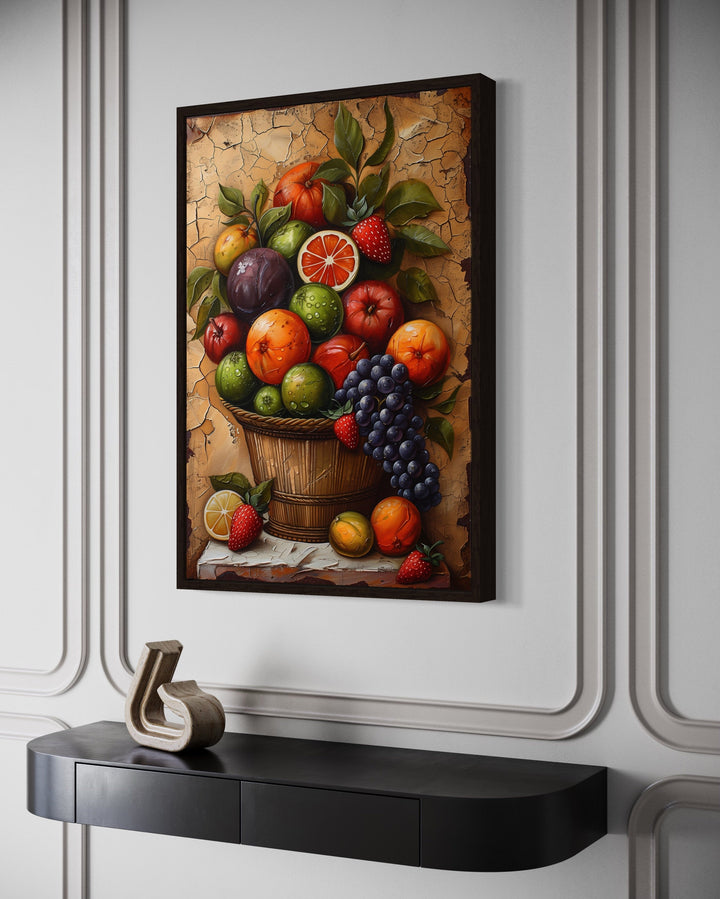 Fruit Basket Painting Modern Kitchen Or Dining Room Wall Art