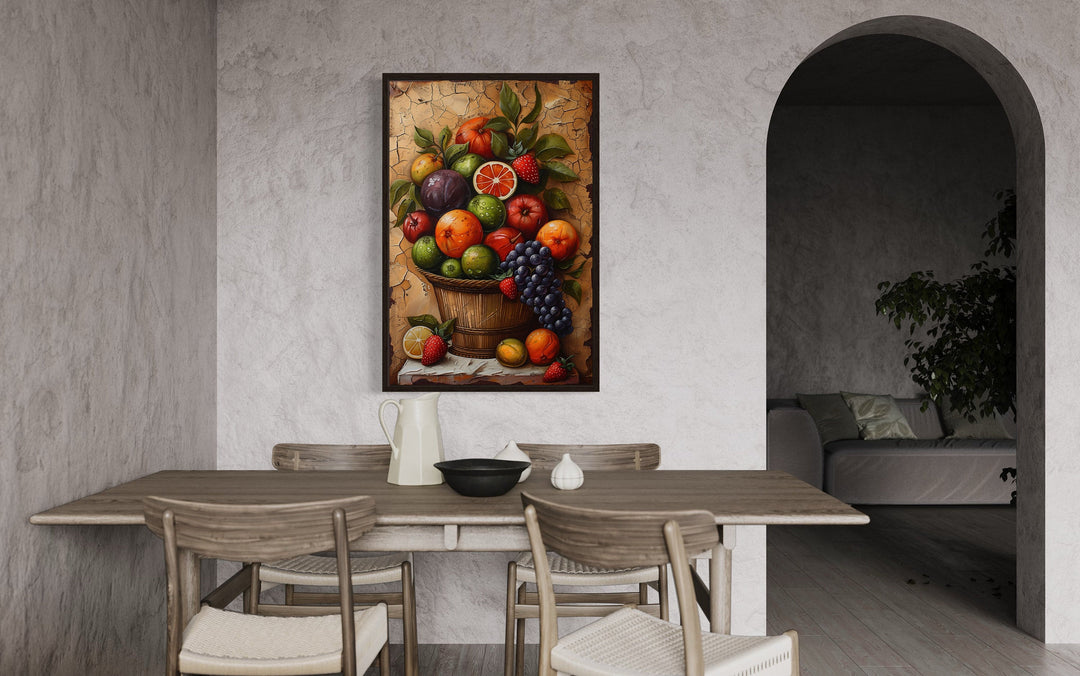 Fruit Basket Painting Modern Kitchen Or Dining Room Wall Art