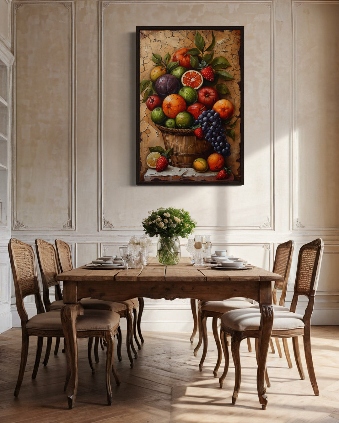 Fruit Basket Painting Modern Kitchen Or Dining Room Wall Art