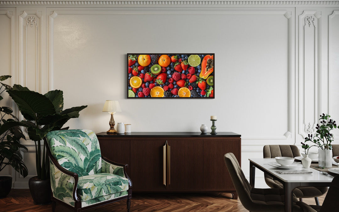Fruit Photography Wall Art - Modern Dining Room Canvas With Vibrant Kitchen Decor