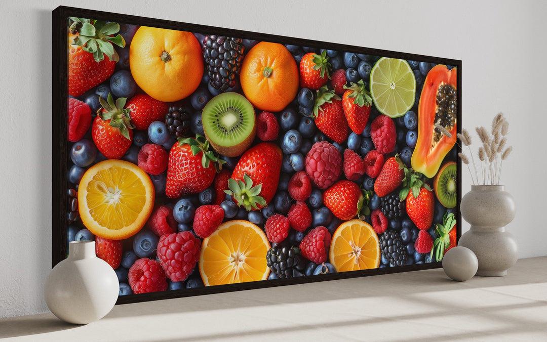 Fruit Photography Wall Art - Modern Dining Room Canvas With Vibrant Kitchen Decor