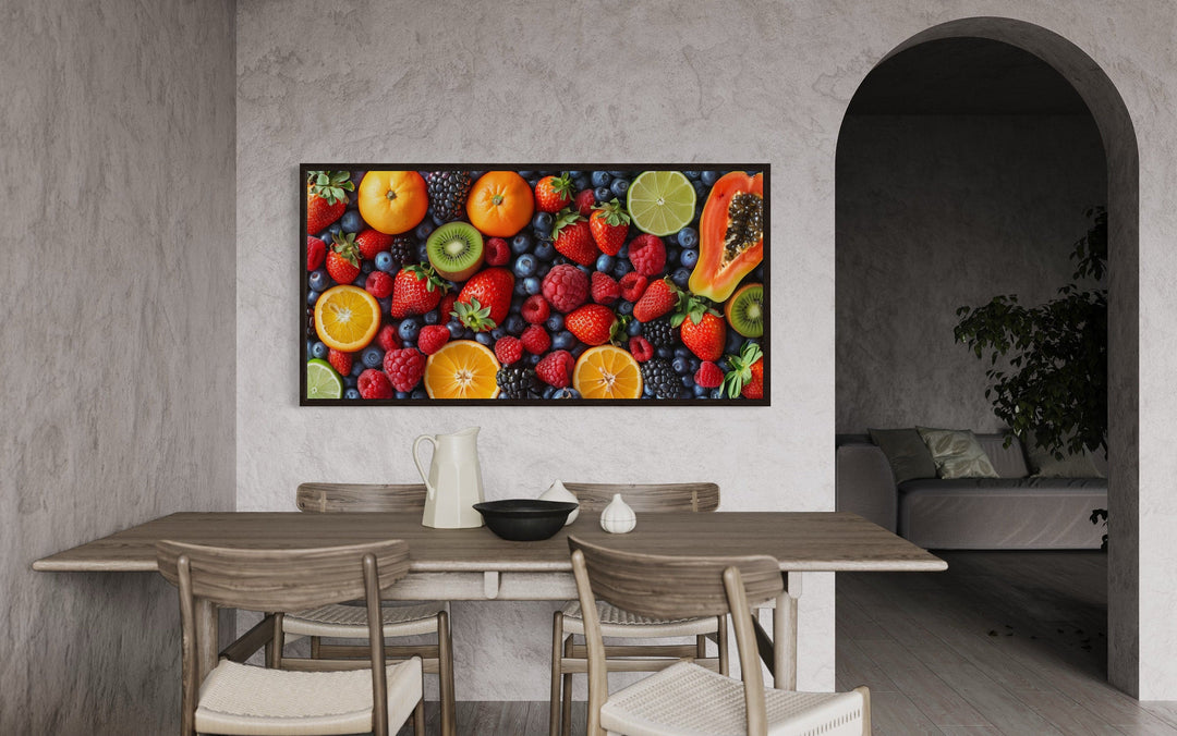 Fruit Photography Wall Art - Modern Dining Room Canvas With Vibrant Kitchen Decor