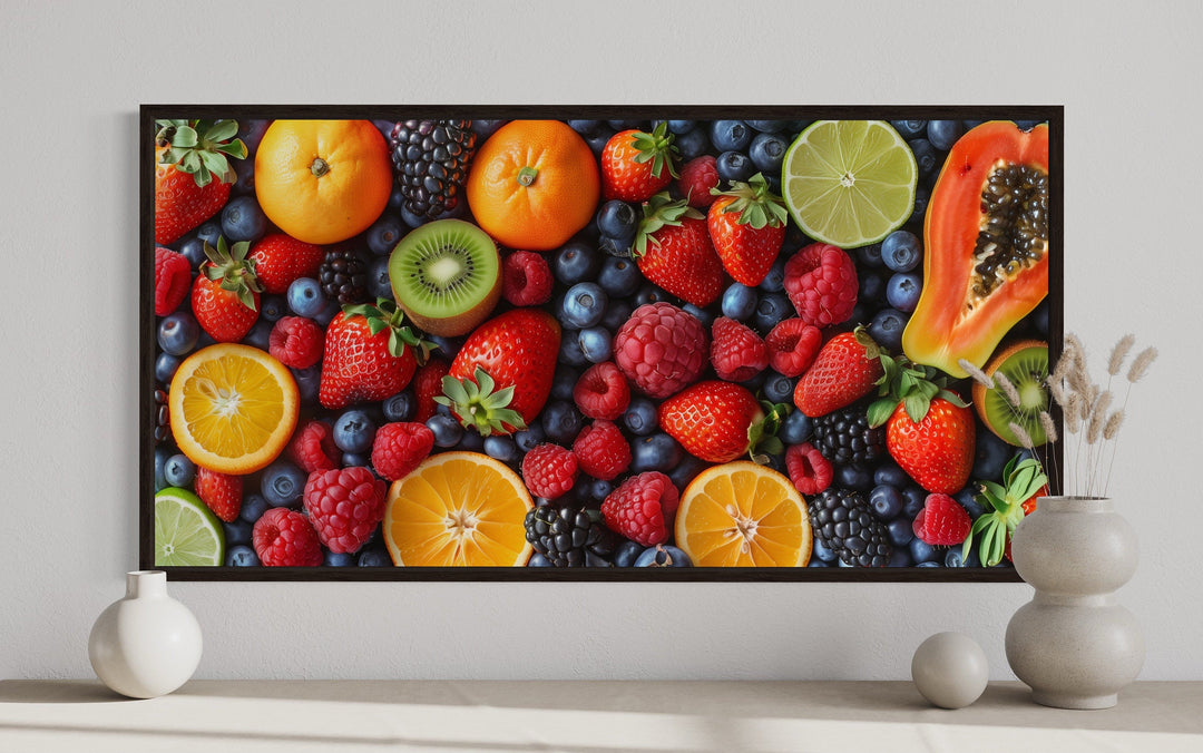 Fruit Photography Wall Art - Modern Dining Room Canvas With Vibrant Kitchen Decor