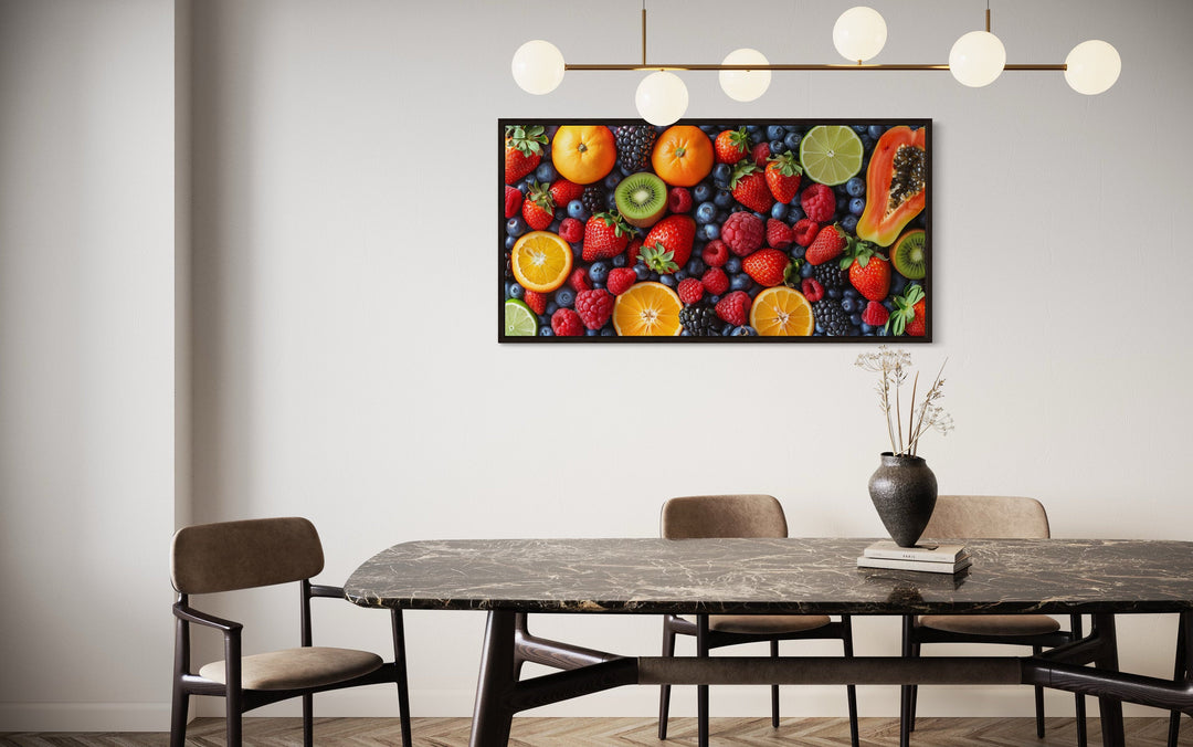 Fruit Photography Wall Art - Modern Dining Room Canvas With Vibrant Kitchen Decor